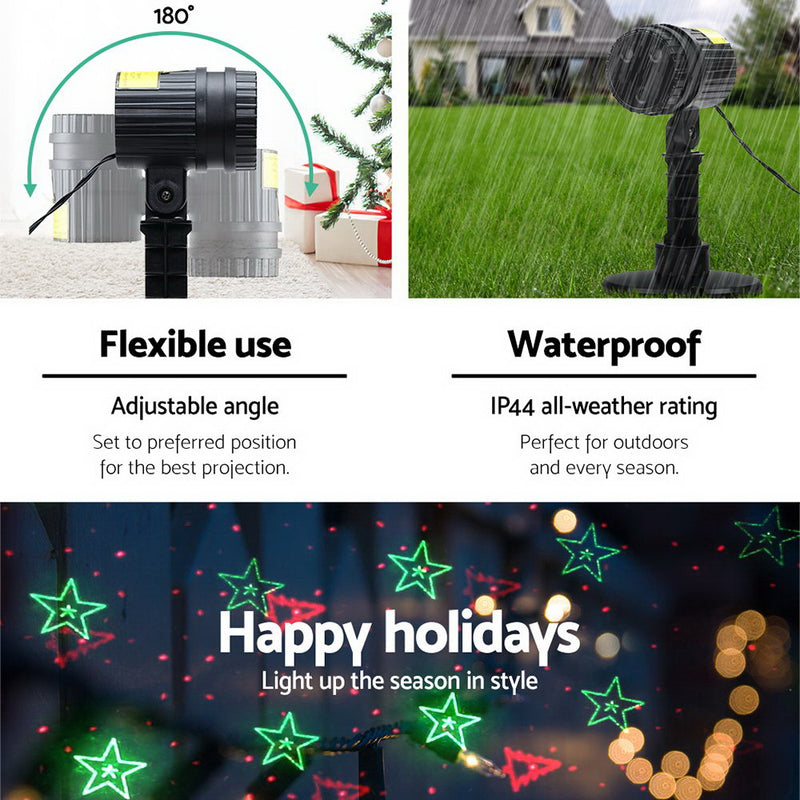 Jingle Jollys Moving LED Lights Laser Projector Landscape Lamp Christmas Decor - Coll Online