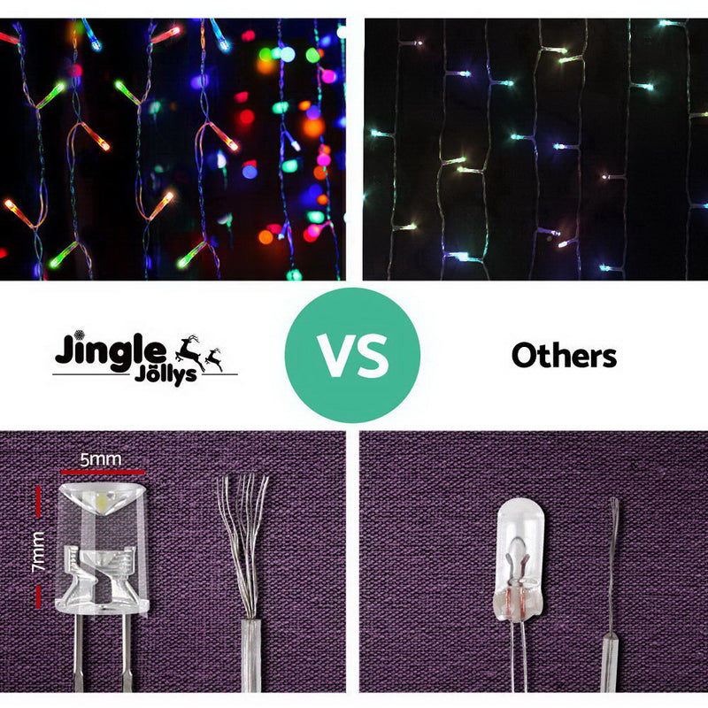 Coll 800 LED Christmas Icicle Lights Multi colour