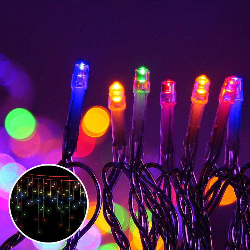 Coll 800 LED Christmas Icicle Lights Multi colour