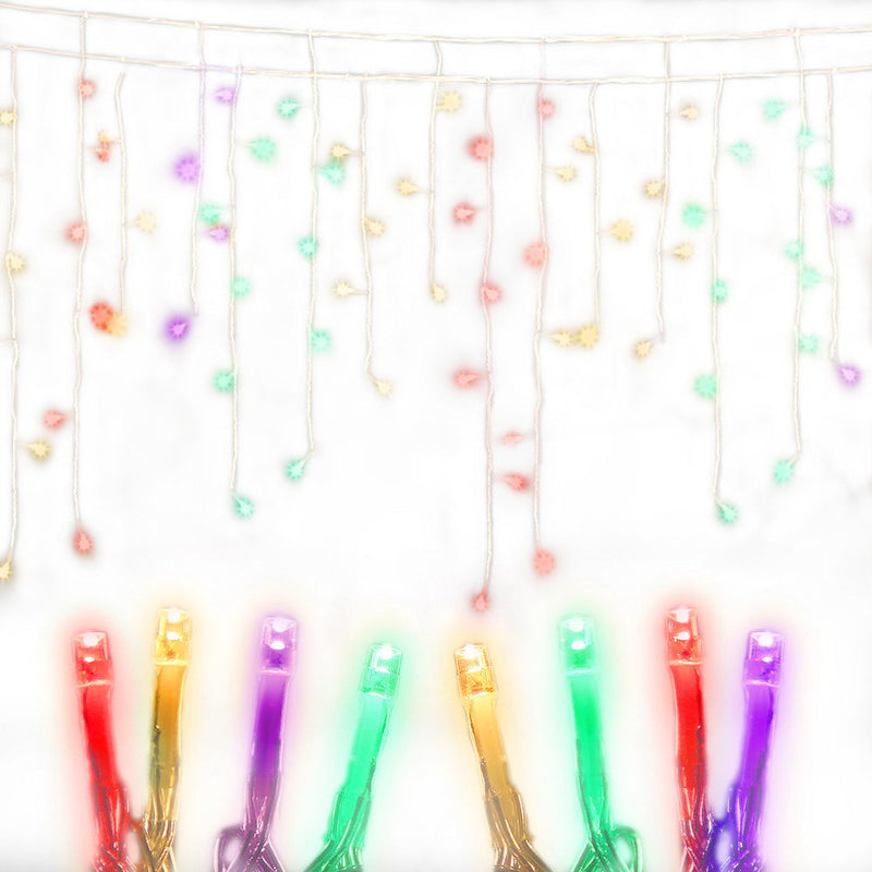 Coll 800 LED Christmas Icicle Lights Multi colour