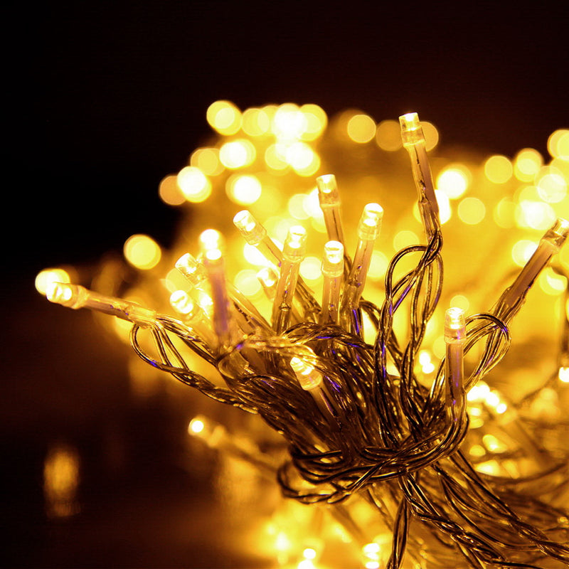 Jingle Jollys 800 LED Christmas Icicle Lights Warm White - Coll Online