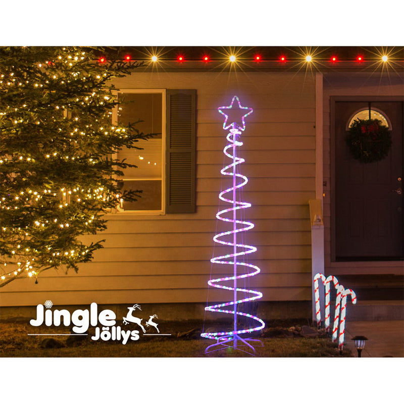 Jingle Jollys Christmas LED Motif Light 1.88M Tree Waterproof Colourful - Coll Online