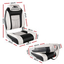 Seamanship Set of 2 Folding Swivel Boat Seats - Grey & Black - Coll Online