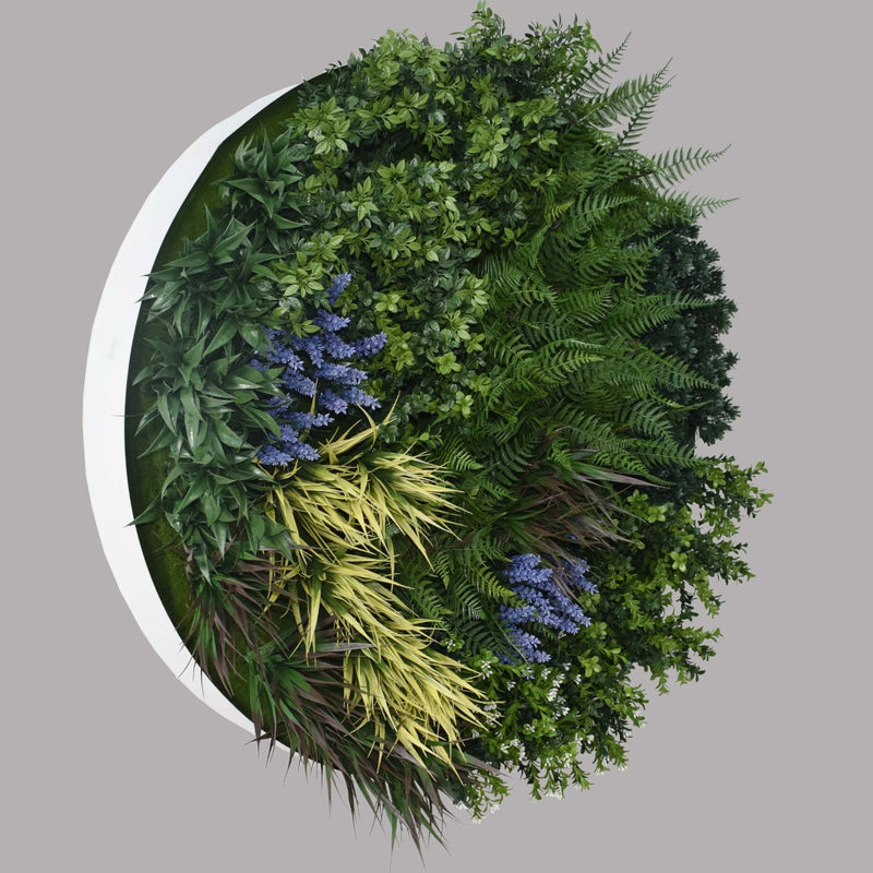 UV Lavender Fields Green Wall Disc (White) 80cm