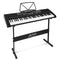Alpha 61 Keys Electronic Piano Keyboard LED Electric w/Holder Music Stand USB Port - Coll Online