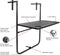 CARLA HOME Shelf Wood Grain Finish Balcony Table