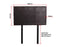 PU Leather Single Bed Headboard Bedhead - Brown